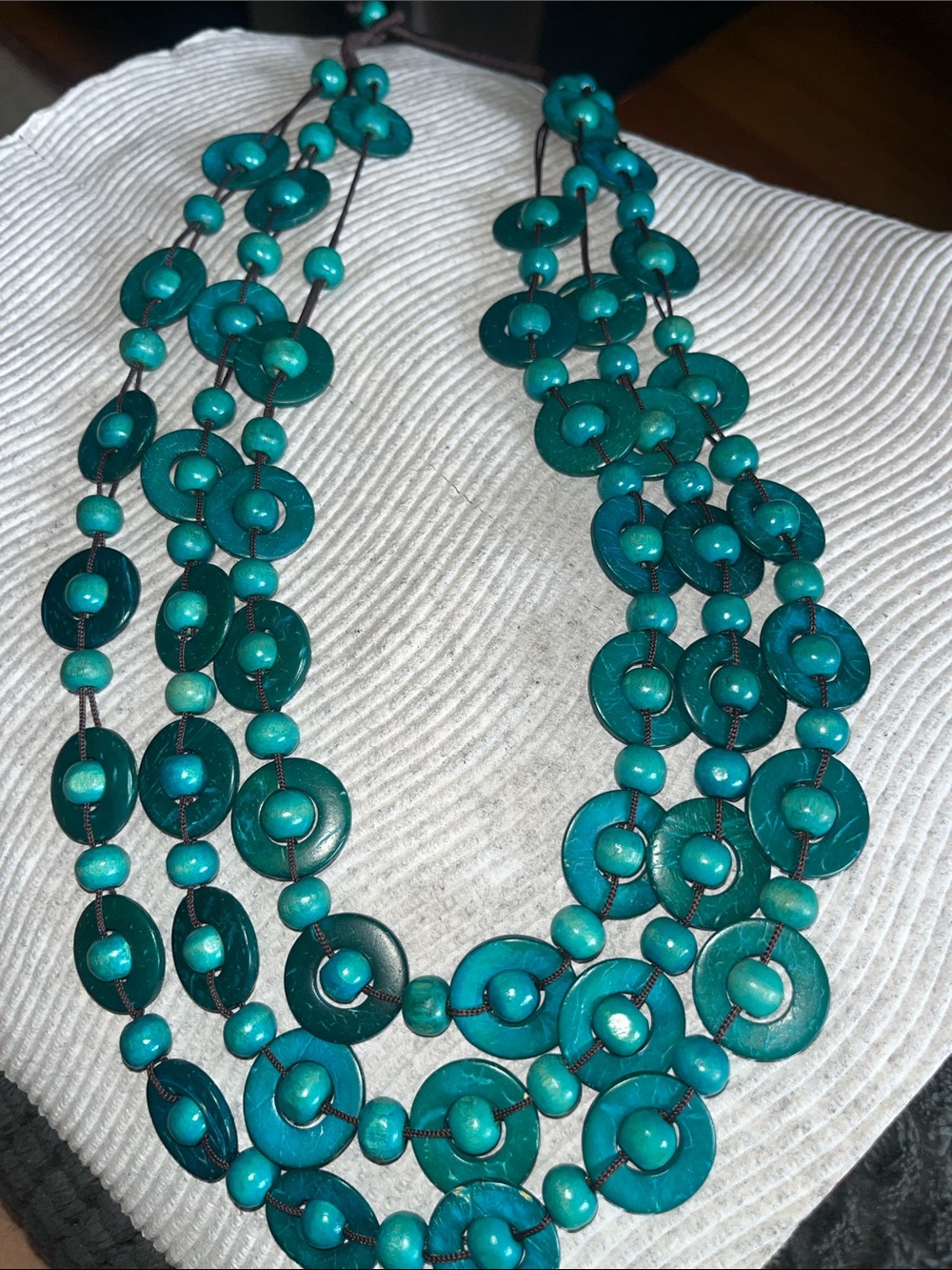 paparazzi Teal Multi-Strand Beaded Necklace